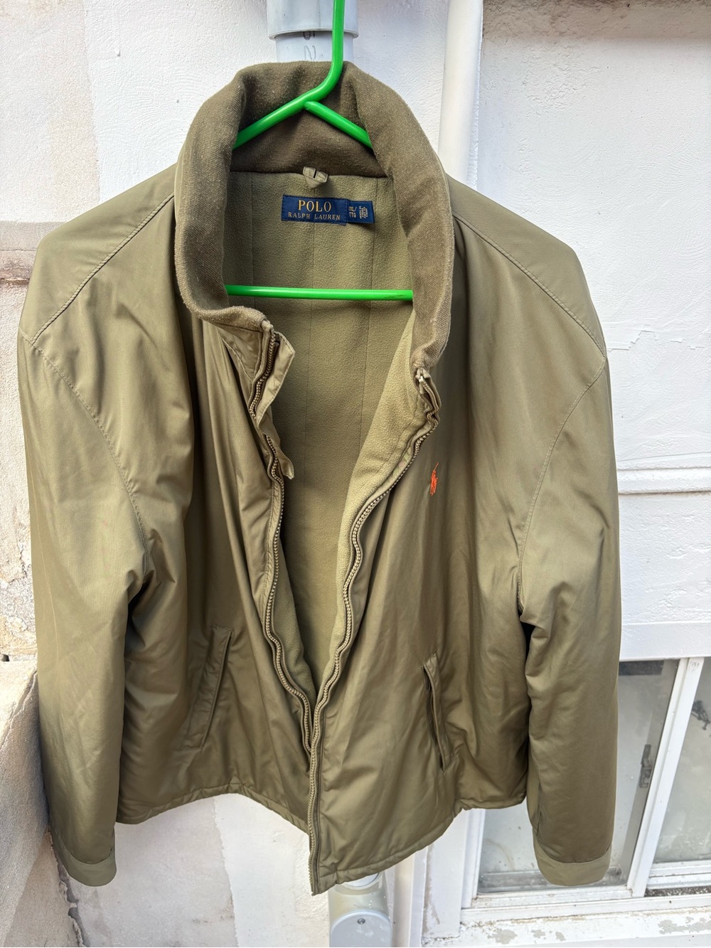 Ralph Lauren Olive Green Bomber Jacket with Polo Pony